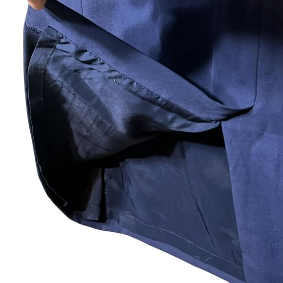 Theory Dress Womens 10 Blue Sleeveless Sheath E Gano Wool Blend Office Career - Picture 10 of 11